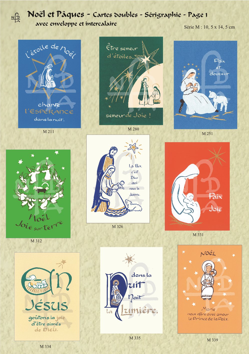 Abbaye Argentan Cartes Noël Pâques