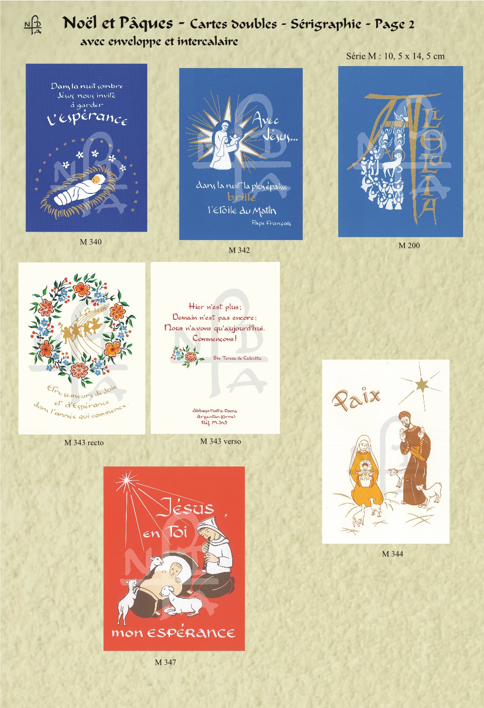 Abbaye Argentan Cartes Noël Pâques page 2