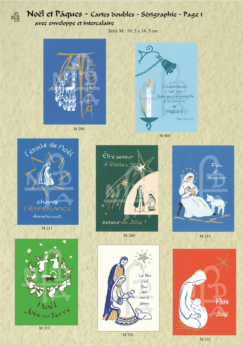 Abbaye Argentan Cartes Noël Pâques