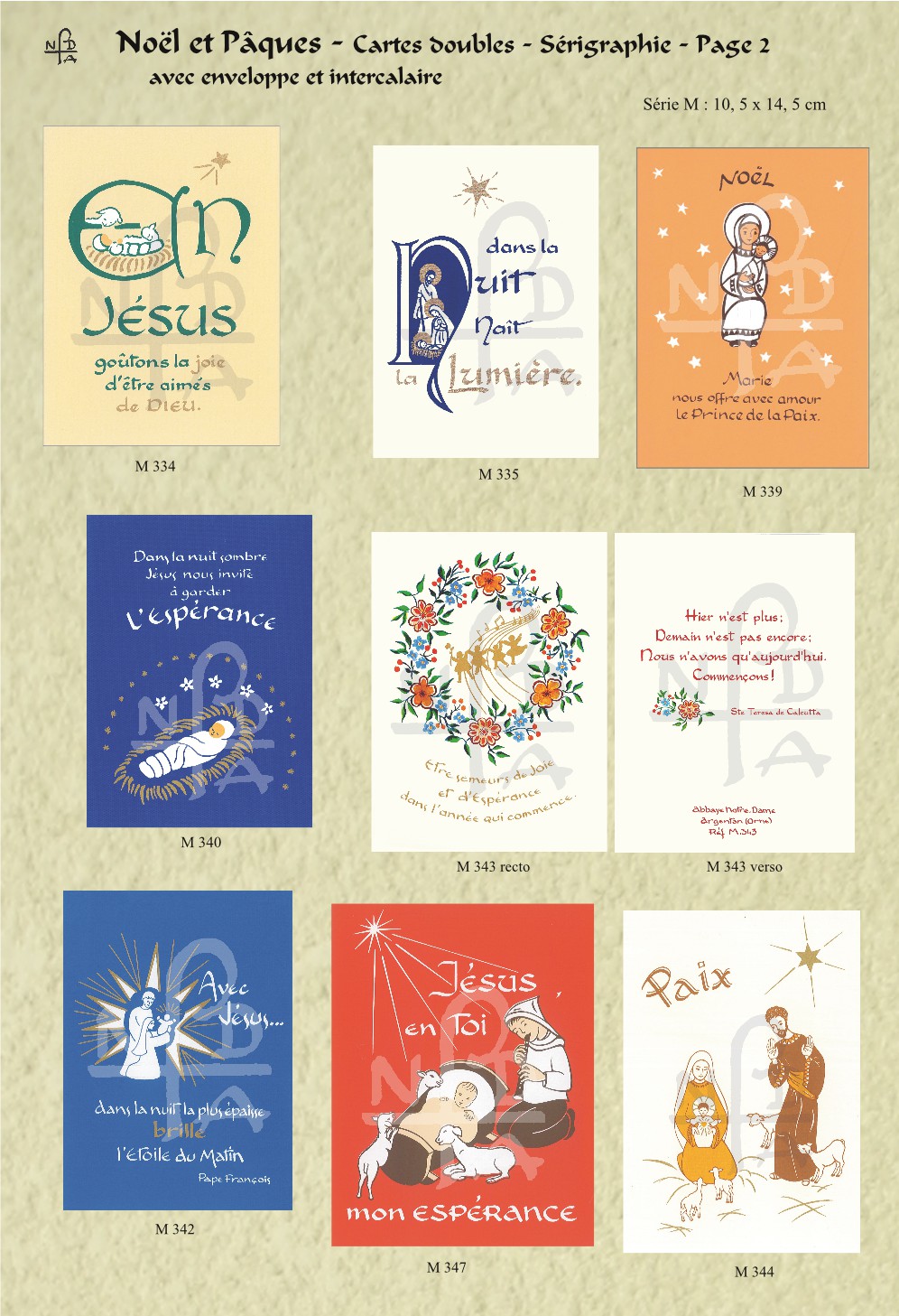 Abbaye Argentan Cartes Noël Pâques page 2